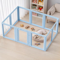 DIY Clear Acrylic Dog Playpen House - Sky Blue / 10PCS / 23.6"H