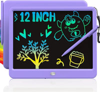 TEKFUN LCD Writing Tablet for Kids, Mess Free Doodle Board - Purple / 12 inch