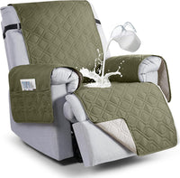 VANSOFY 100% Waterproof Recliner Chair Covers - Olive Green / 23.6"
