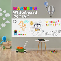 Magnetic Whiteboard Contact Paper - White 1pc / 79"W x 18"H