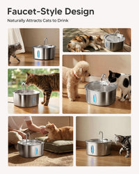 PEKTACO Cat Water Fountain - Small Window Cat Fountain + 3Pack Filters - image 3