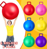Lewtemi 6 Pcs Hopper Ball with Handle - Rainbow Colors / 32 Inch - image 3