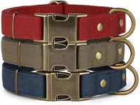 PET ARTIST Dog Collars for Medium Dogs, Soft Padded Premium Nylon Dog Collar with Quick Release Metal Buckle, Durable & Adjustable Pet Collars for Boy Gifts, Blue, M (Fit 13-20")