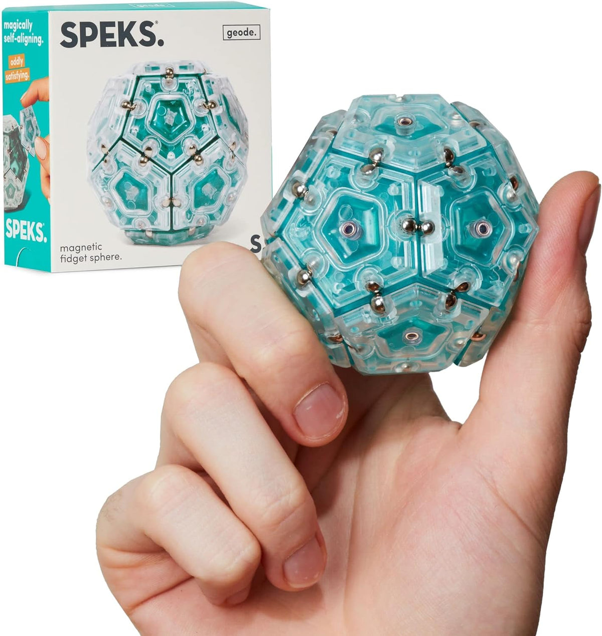 Speks Geode Magnetic Sphere - Aqua