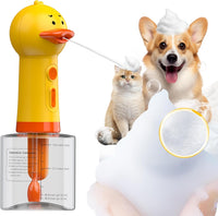 Electric Dog Shampoo Dispenser & Foam Sprayer - Yellow Duck