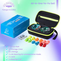 K2 Crystal Responsive Yoyo for Kids，Professional Yo-yo for Beginners – Fun for Kids & Family - Black Green + Blue Orange - image 2