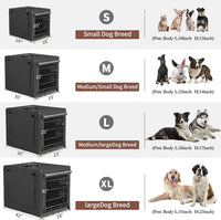 DONORO Dog Crates for Small Size Dogs Indoor Double Door Dog Kennels - Black / 30.0"L x 19.0"W x 21.0"H - image 2