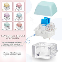 6 Pcs Keyboard Fidget Toy Keyboard Fidget Keychain - Macaron / Classic / 6 - image 4