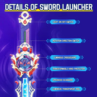 Infinity Nado sword launcher spinning top, Gale Wings metal battle top with sword-shaped launcher - view 13