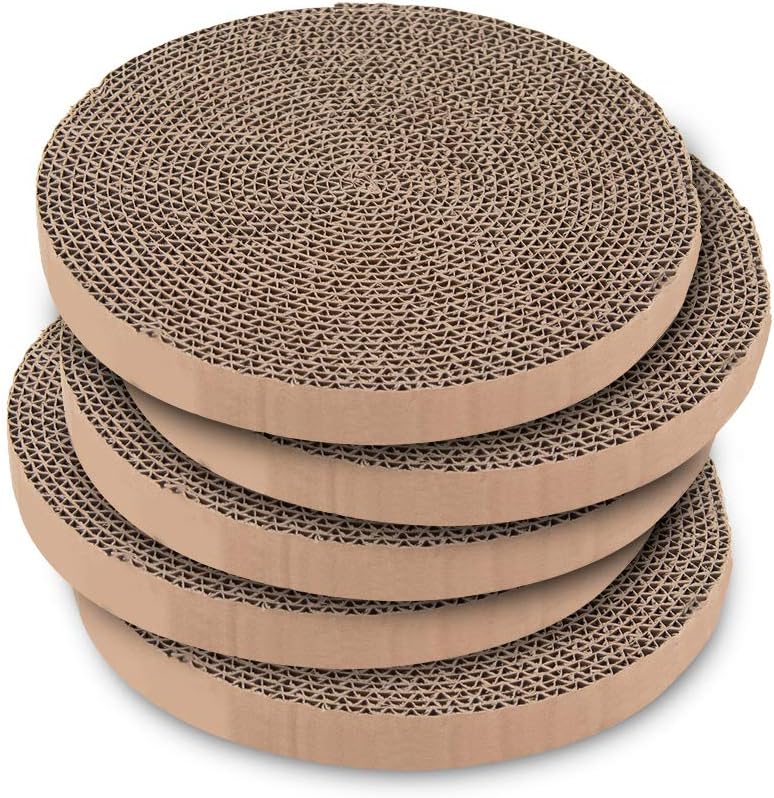Catify Spin n' Scratch Cat Scratch Pad Refill, Round - Round (5 Pack)