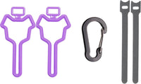 Dog Poop Bag Holder, Waste Bag Holder, Dog Poop Bag Carrier - Purple / 1 Count (Pack of 2)