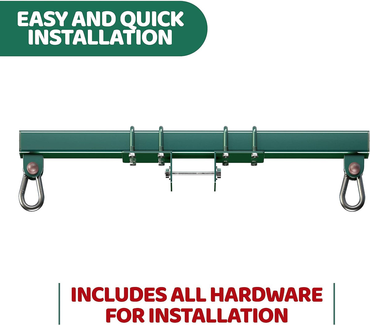 Swurfer green 18 inch adjustable iron swing set conversion bracket with nylon swing hangers - view 5