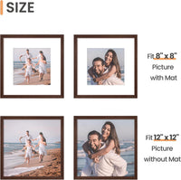 upsimples 50x70cm Puzzle Frame, Wall Decor Frames - Brown / 12x12 - image 3