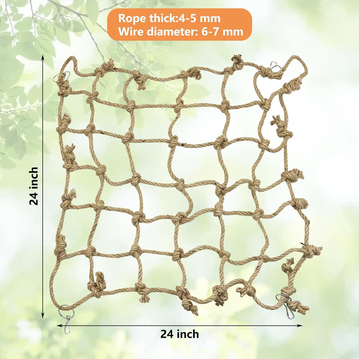 Natural Bird Rope Net, Large Size - Style2 - image 3