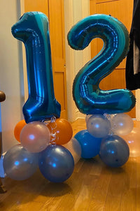 Navy Blue 1 Balloon, Number Balloon 40 Inch - Navy Blue / Number 1 - image 3