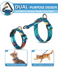 Cat Harness and Leash Set, Escape Proof Cat Harnesses – Essentials for Cats - Morandi Green / Medium (8-18 lb) - image 2