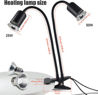 TFNN Reptile Heat Lamp, Double-Head Heat Lamp with Clamp - image 4
