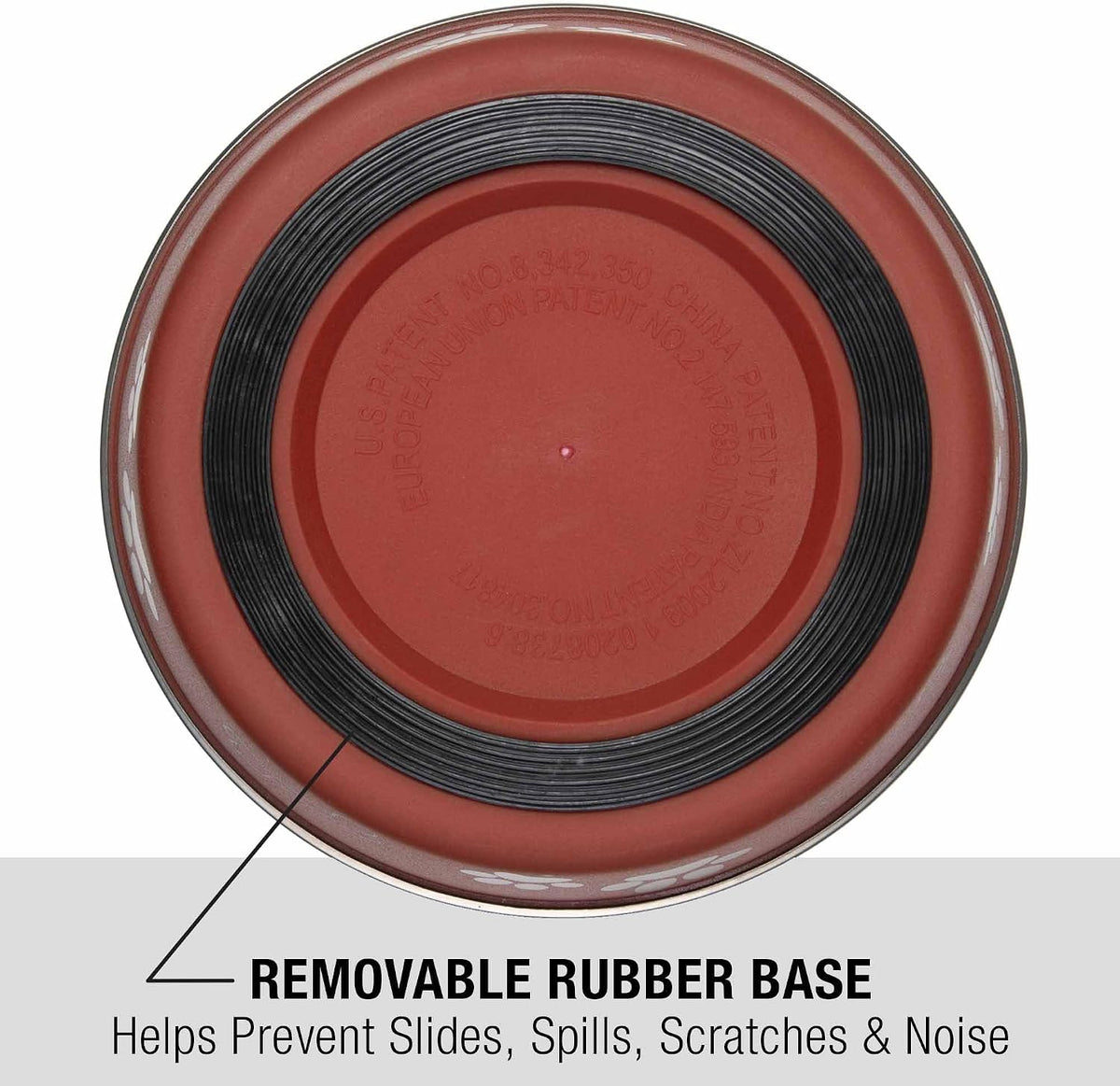 Loving Pets Bella Dog Bowls, Stainless Steel Dog & Cat Bowls - Merlot / Large (35-65lbs) - image 3