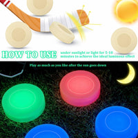 Deekin glow in the dark hockey pucks glowing green, PVC pucks with matte finish - view 10