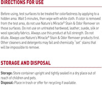 Nature's Miracle Stain and Odor Remover, Spot Stain and Pet Odor Eliminator, Enzymatic Formula, 32 Ounce Spray