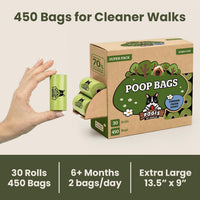 Pogi's Large Dog Poop Bags, Single Roll, Leak-Proof - 450 Count (Pack of 1) / Scented - image 2