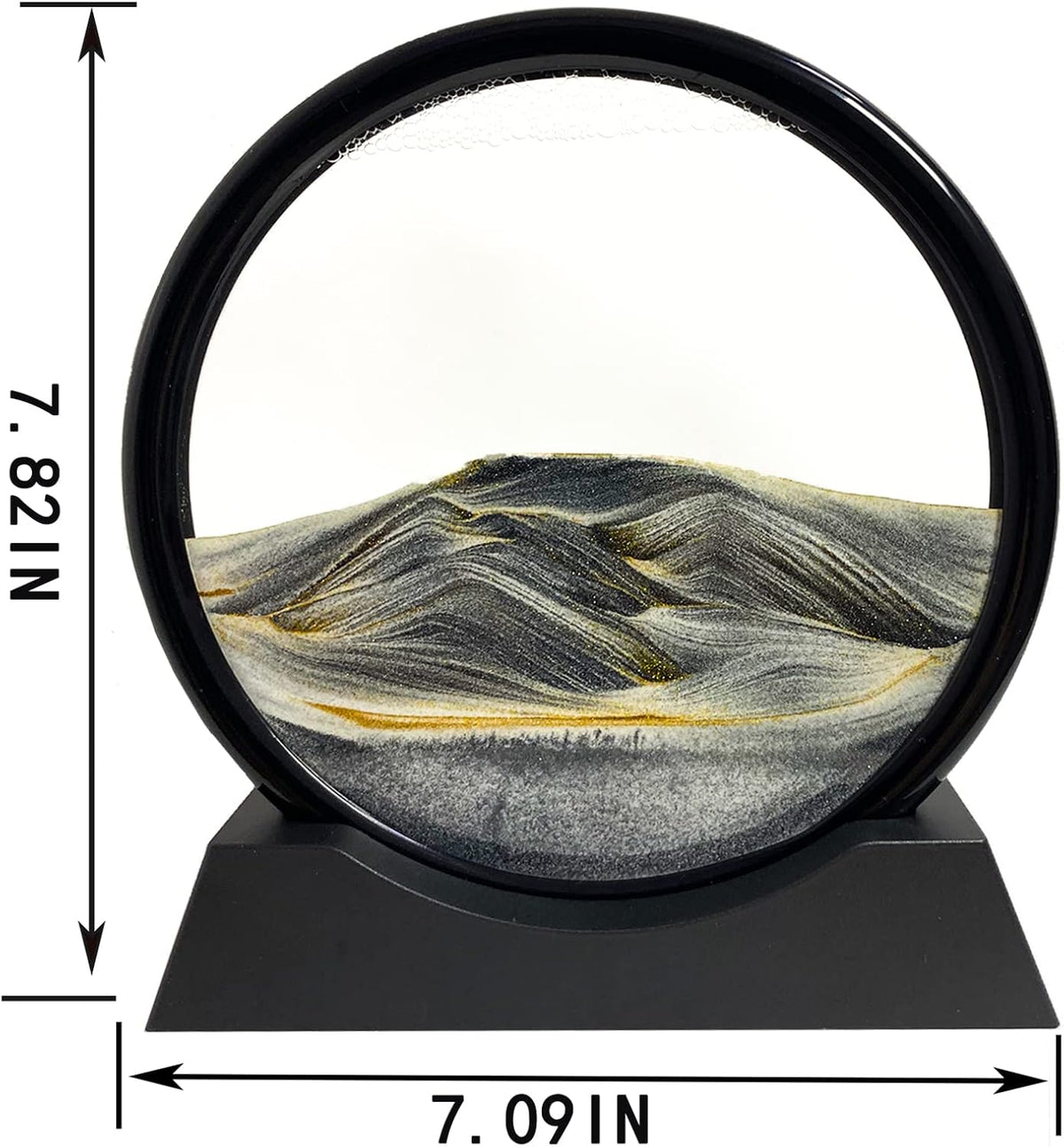 SANDCLE Moving Sand Art Liquid Motion, 3D Deep Sea Sandscape – Fun for Kids & Family - Black / 7 inches - image 2