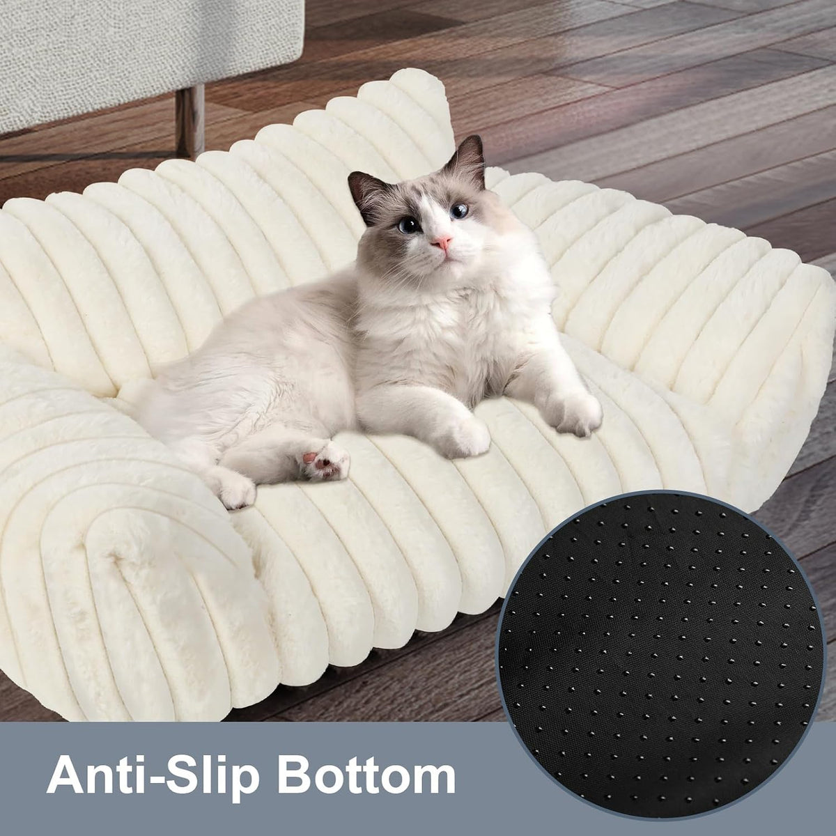 Cute Dog Couch for Medium Large Dogs, Dog Cat Couch Sofa - Medium(30x20x10") / White - image 3