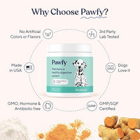 Pawfy Probiotics for Dogs | Supports Digestive Health, Diarrhea for Small and Large Dogs | Improves Gut Health | Anti Yeast Supplements | Promotes Skin Health and Seasonal Allergies Support - 30 Chews