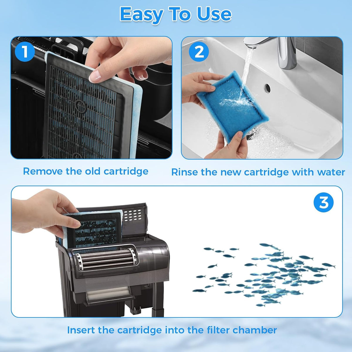 Aquarium Filter Replacement Cartridge - Rite-Size B / Size B-10pcs - image 2