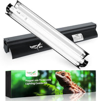 T5 Reptile Light Fixture Combo Kit 24W Light Fixture Reptile - 8W-Black / 8W 12.2IN Black