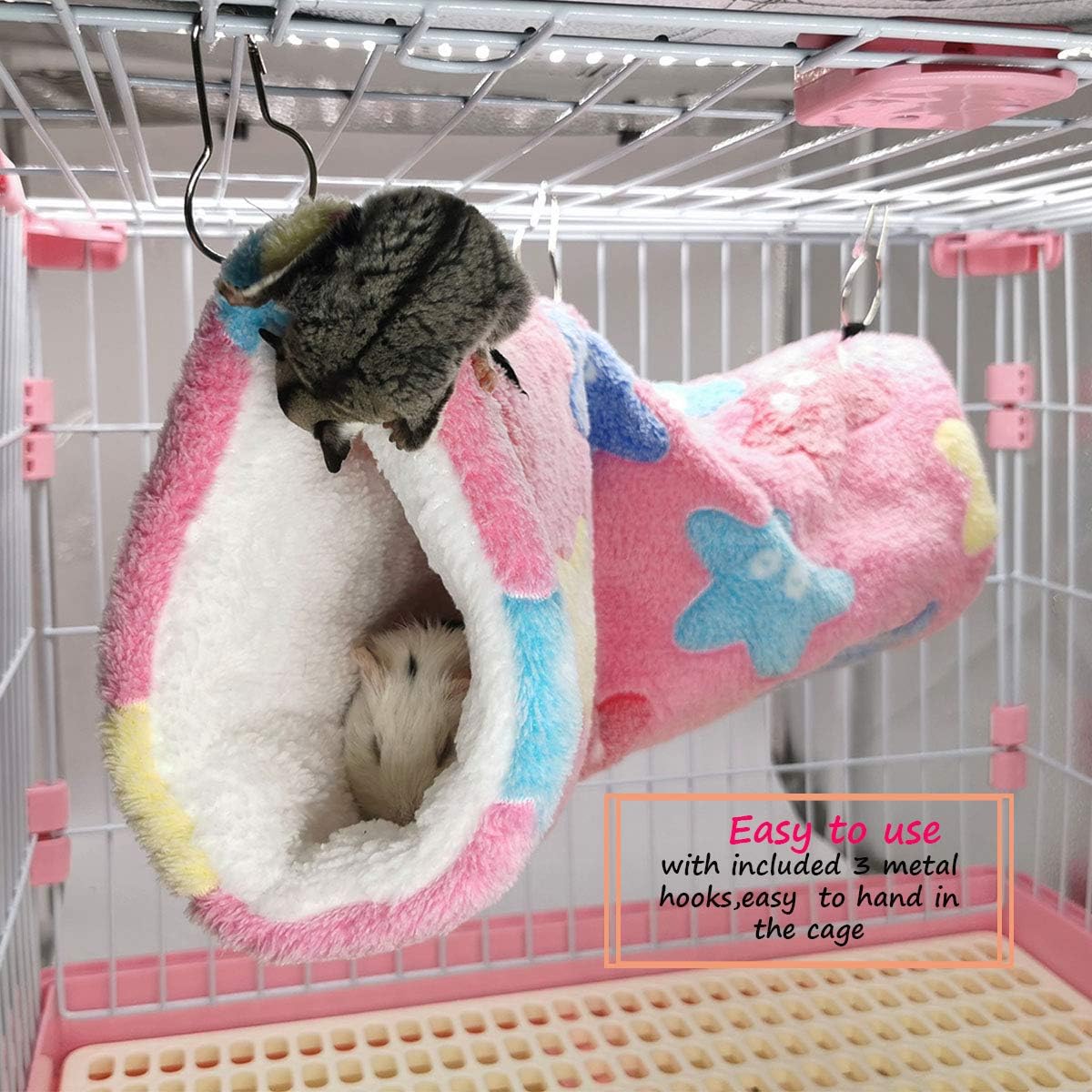 LEFTSTARER Guinea Pig Accessories Sugar Glider Cage Accessories - pink-star / Star - image 2