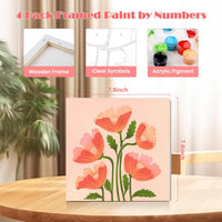 MISCER paint by numbers 4-pack with framed 8x8 inch landscape canvases, acrylic paints and brushes - view 22