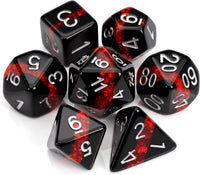 Haxtec Light Green DND Dice Set - Black & Red