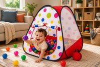 Kiddey kids play tent with 100 colorful balls, mesh windows and pop-up frame - view 3