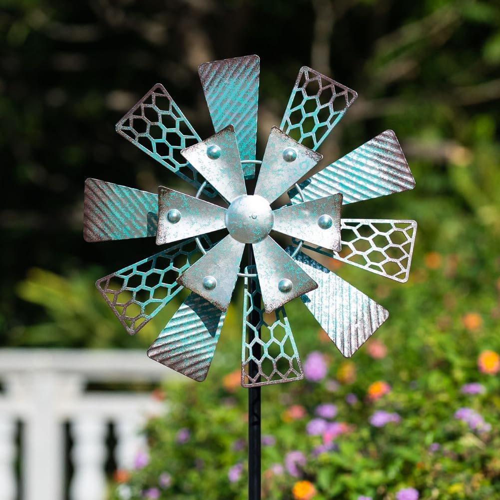 Viveta Wind Spinners Outdoor - Green Silver -Single - image 4