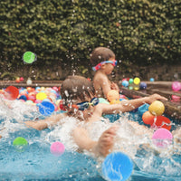 Jishi 60 reusable water balloons sponge balls in six colors with mesh bag - view 4