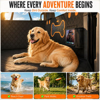 XL Hard-Bottom Dog Car Seat Extender for Trucks & SUVs – Waterproof Rear Seat Hammock for Large Dogs
