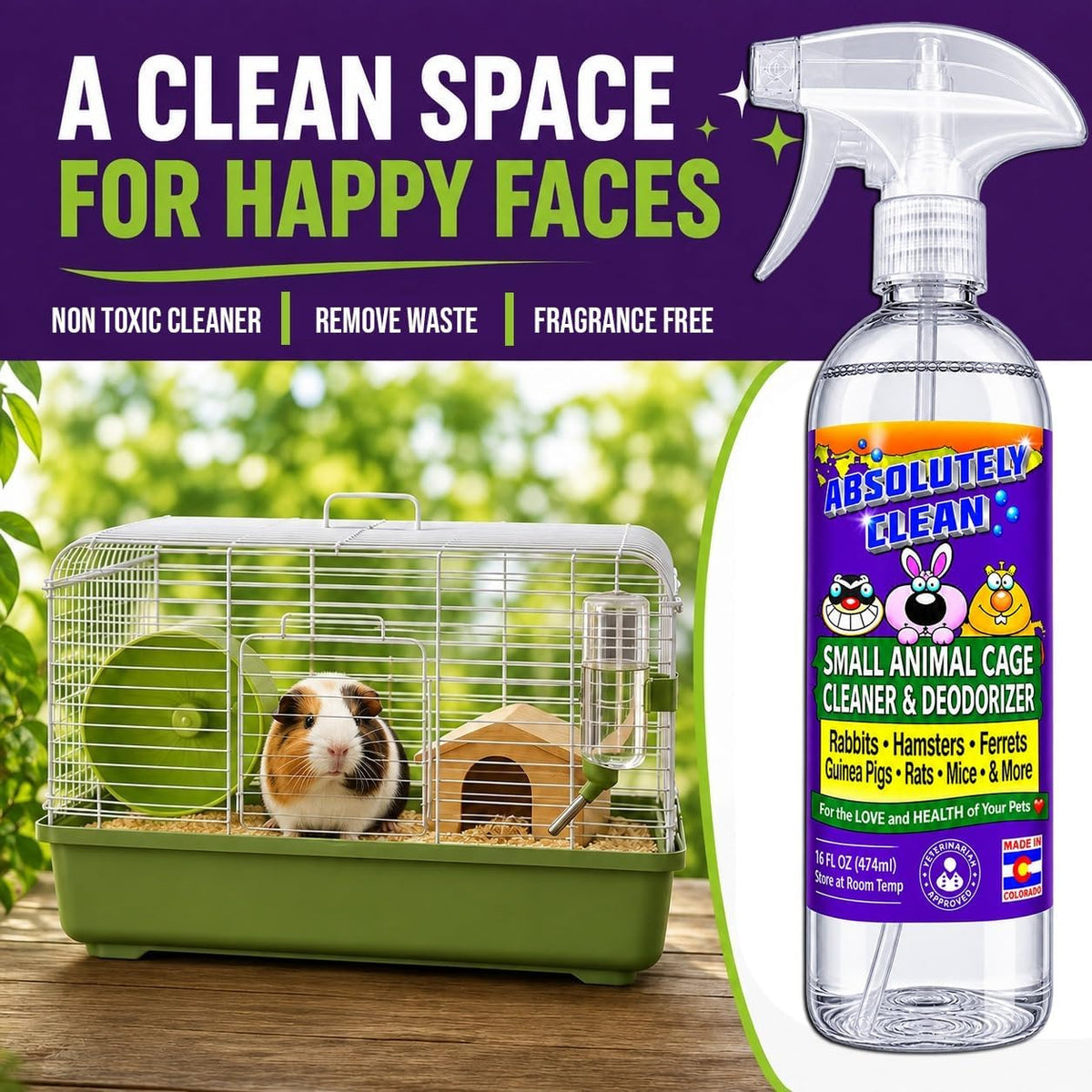 Absolutely Clean Amazing Small Animal Cage Cleaner - 16 Fl Oz (Pack of 1) - image 3