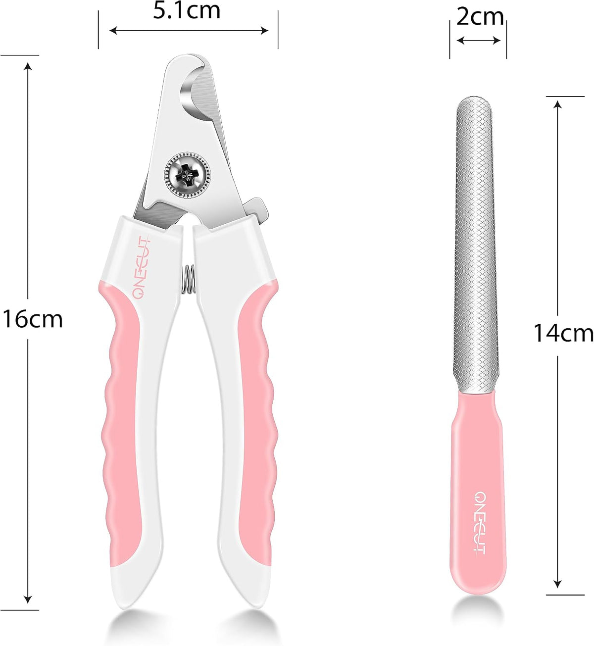 6" Dog Nail Clippers for Small - Pink - image 2