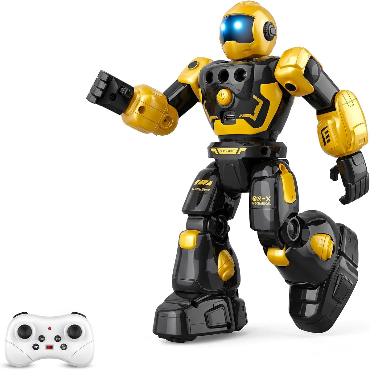 Robot Toys for Kids, Programmable Dancing Toys for 5 Year Old Boy – Fun for Kids & Family - Yellow
