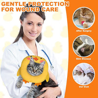 BINGPET Cat Cone Collar Soft,Waterproof Cat Recovery Collar to Stop Licking,Cute Donut Elizabethan e Collar for Cats Kittens Puppies Wound Healing After Surgery(Duck,Small)