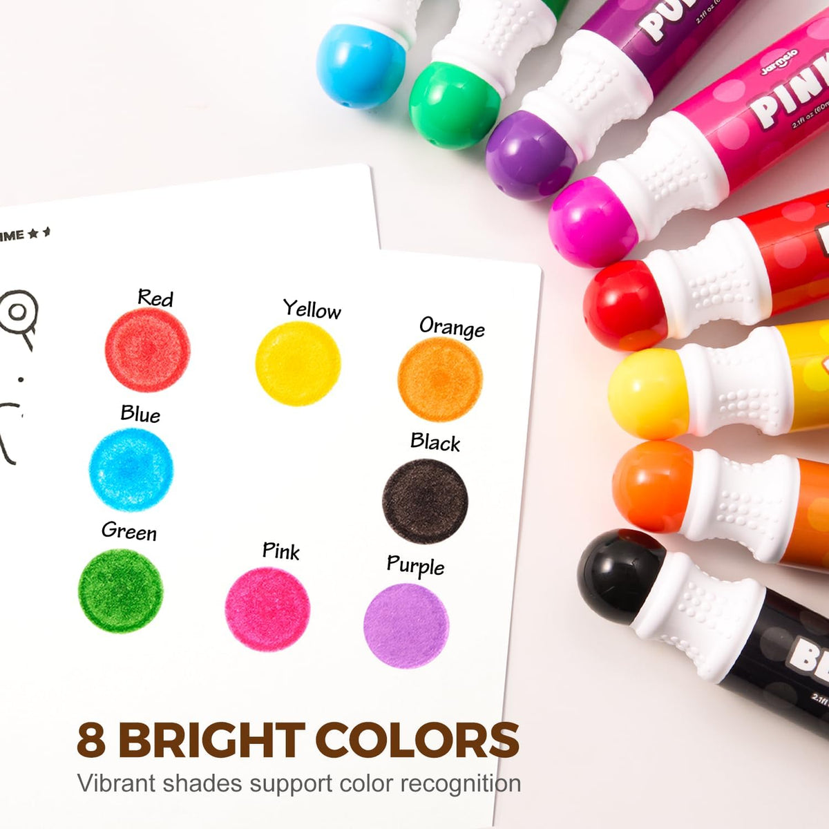 Jar Melo Washable Dot Markers for Kids, Large 60ML - 8 Colors - image 3