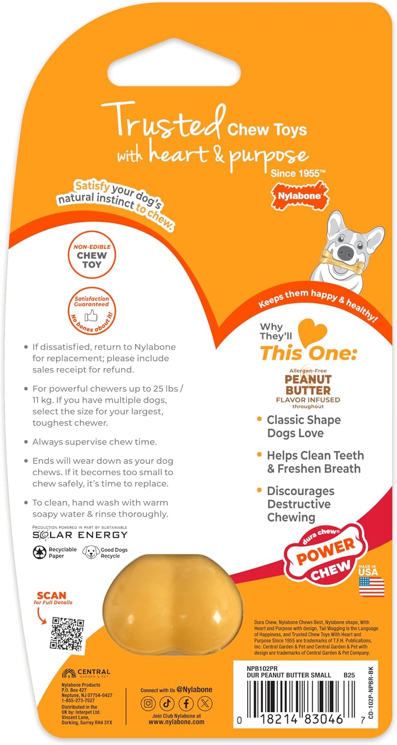 Nylabone Power Chew Original Bone Dog Chew Toys - Peanut Butter / Small (Pack of 1) - image 4