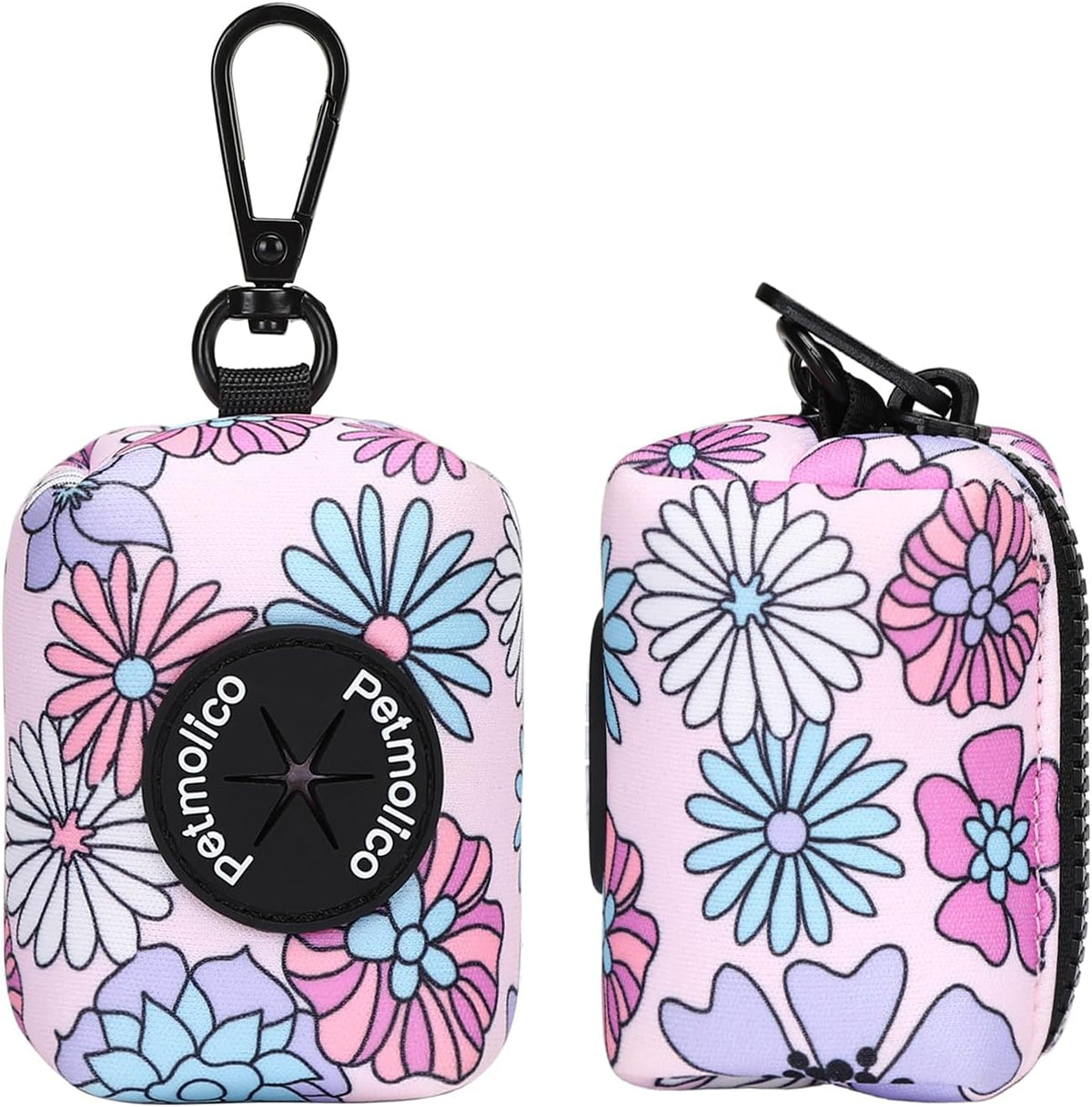 Petmolico Dog Poop Bag Holder Dispenser 2 Pack, Pink Rose – Essentials for Dogs - Colorful Daisy - image 4