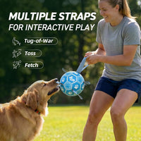 QDAN Dog Balls, Outdoor Dog Toys - Large Size 3 / White-Blue - image 2