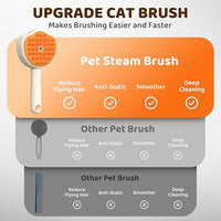 Steam Cat Brush, 6-in-1 Dog Brush Spritz Defur Comb, Steamy Skin Friendly Deshedding Grooming Tool, Suitable for Shedding & Haired Pets, Pet Supplies Accessories,White