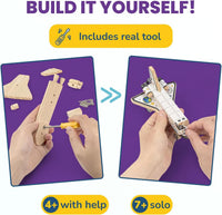 Little Jupiter DIY Wooden Kits w/Stickers, Kids Building Kit - Space Shuttle - image 2