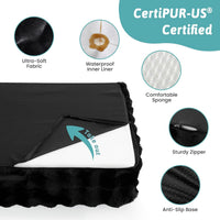 COZY KISS Orthopedic Large Dog Bed, Washable Pet Bed – Essentials for Dogs - XXL (48x32x8 inch) / Black - image 2