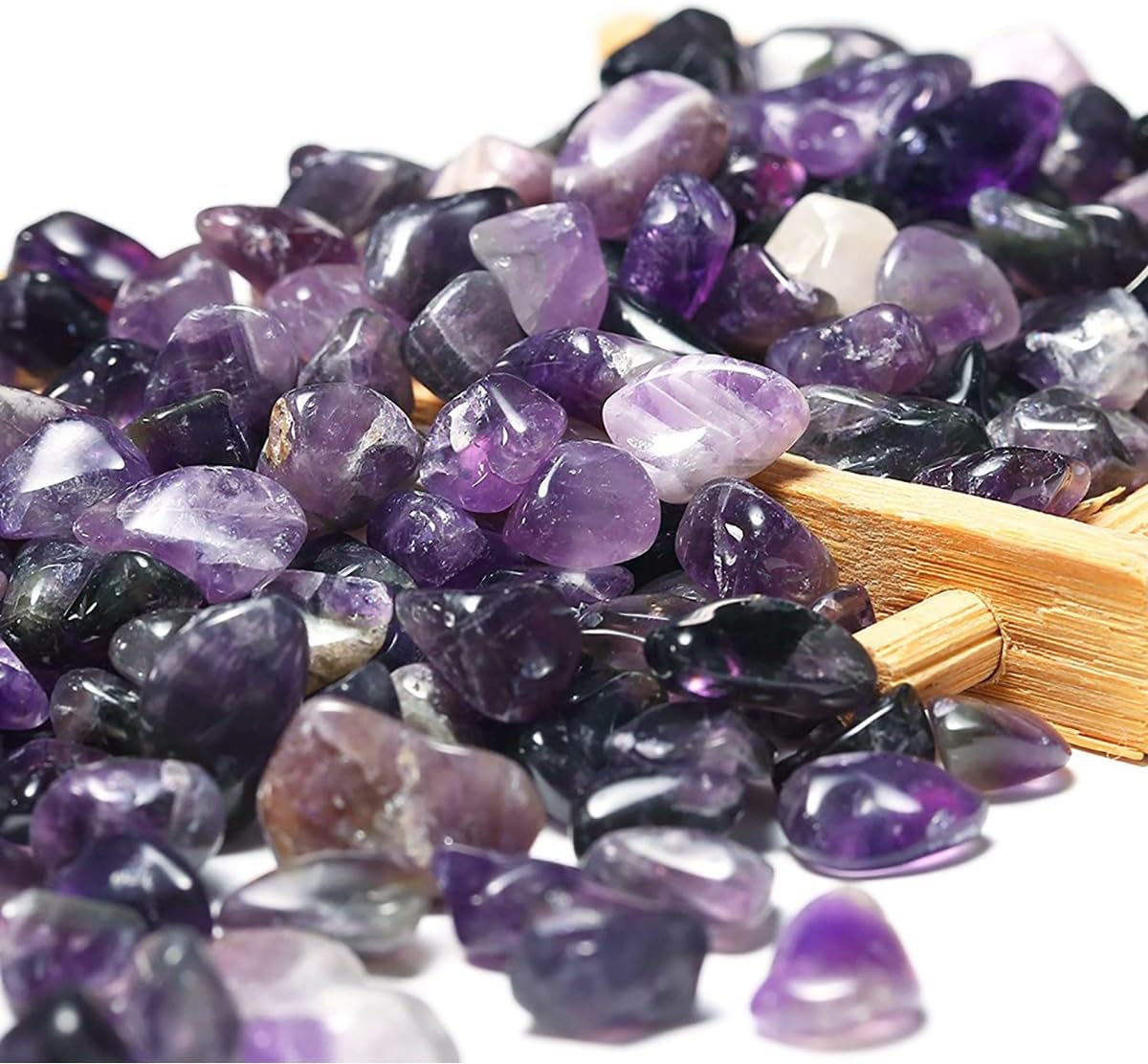 WAYBER 1 lb bag of natural purple amethyst quartz crystal stones for aquariums - view 2