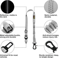 Plutus Pet Dog Seat Belt for Car - Gray - image 2